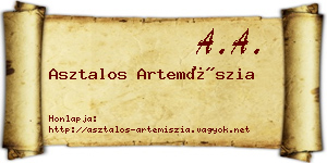 Asztalos Artemíszia névjegykártya